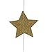 Christmas Gold Glittery Star Garland Decoration 5 Meters Elegant Shiny and Sparkling 16 Feet Long Party Background Decor. Ideal For Weddings, Birthday Parties, Bridal Showers, Holidays, Baby Showers.