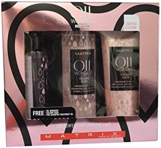 Matrix Oil Wonders Volume Rose Set - Pre Shampoo Oil 125ml Shampoo 300ml and Conditioner 200ml