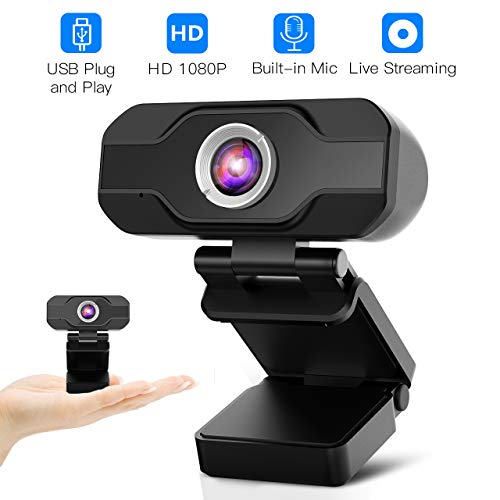 HD Webcam,Homga PC Webcam 1080P Game Web Camera USB Webcam with Microphone Desktop Laptop Camera for Video Calling Conferencing Recording and Streaming (HD Webcam)
