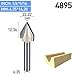 HUHAO 3D CNC Engraving V Groove Router Bit 60 Degree Woodworking Cutting Tool 1/4 Shank and 9/16 Cutting Dia
