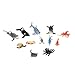 Fun Central AZ919 2 Packs 12 Pieces 4 Inch Ocean Sea Animals Toy Figure, Assorted Sea Creature Toys, Plastic Ocean Animal Toys Set