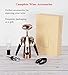 GECKOG Wing Corkscrew Wine Bottle Opener Set With beautiful box with wing corkscrew, wine pourer, foil cutter and wine stopper, gold