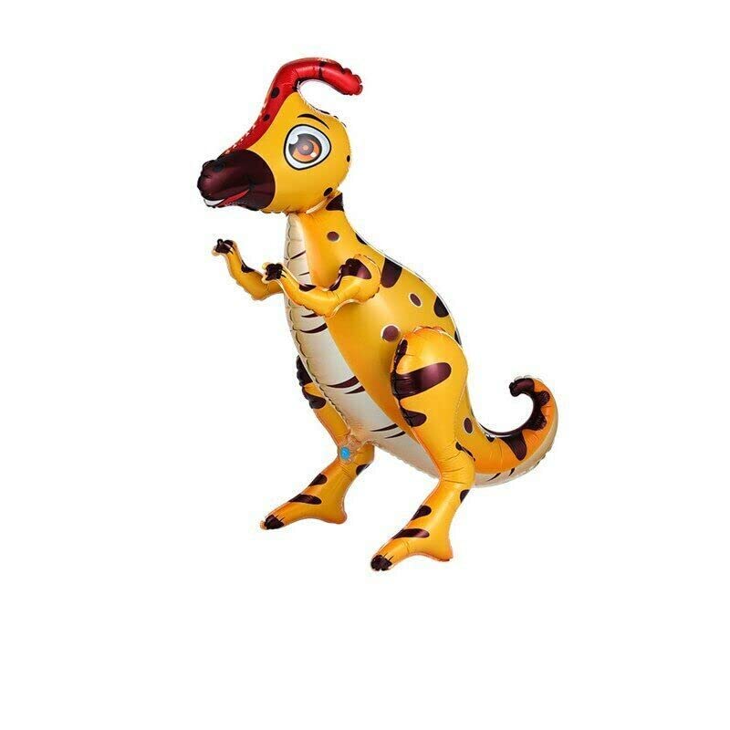 Yellow Saurolophus 3D Dinosaur Foil Balloon, 66cm