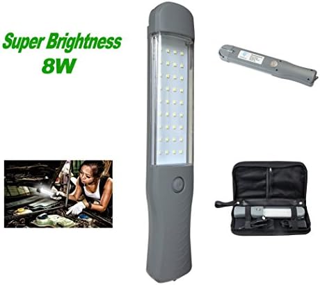 Ecoshine® 1000 lm handheld cordless rechargeable portable LED work light with hanging hook and magnetic base,Built-in two rechargeable lithium batteries and two charges,Package with a tool kit