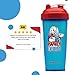 PerfectShaker Performa™ ACTIV DC Comics & Justice League Series Shaker Bottle, Best Leak Free Bottle with ActionRod Mixing Technology for Your Sports & Fitness Needs! (28oz, Harley Quinn)