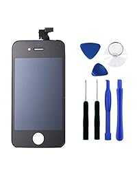 Negro iPhone 4 LCD reemplazo de vidrio digitalizador de visualización táctil montaje completo con kit de reparación