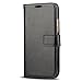 J&D Case Compatible for ZTE Axon 7 Case, Wallet Stand Slim Fit Heavy Duty Protective Shock Resistant Flip Cover Wallet Case for ZTE Axon 7 Wallet Case, Not for ZTE Axon 7 Mini, Black