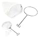 Thai Iced Tea Filter (2 pack), Traditional Stainless Steel Southeast Asian Pulled Tea Strainer with Zipper Removable Strainer Sock