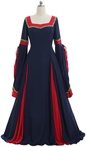 CosplayDiy Renaissance Dress Women Medieval Costume Victorian Dresses Pirate Skirt Renaissance Fairy Elf Dress