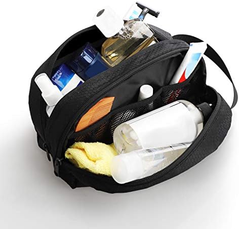 emissary Nylon Men's Toiletry Bag - Large Waterproof Shower Bag - Travel Toiletries Bag - Dopp Kitt for Men - Toiletry Bag for Men and Women - Shaving Bag for Men Travel (Black Water-Resistant) 4 emissary Nylon Men's Toiletry Bag - Large Waterproof Shower Bag - Travel Toiletries Bag - Dopp Kitt for Men - Toiletry Bag for Men and Women - Shaving Bag for Men Travel (Black Water-Resistant)