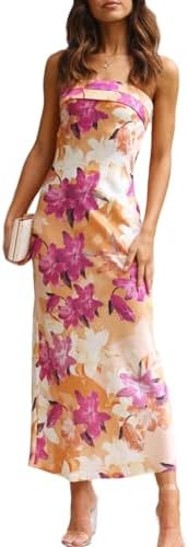 purple blurred floral print plisse knot bandeau maxi dress Bandeau Midi Dress Lavender Bandeau Dress Purple Blurred Floral Plisse Knot Bandeau Dress Dresses PLT KSA