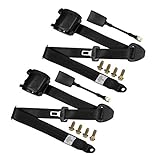 MOHEEN 3 Point Adjustable Universal Seat Safety Belt Harness Kit Retractable Extension Lap Seatbelt