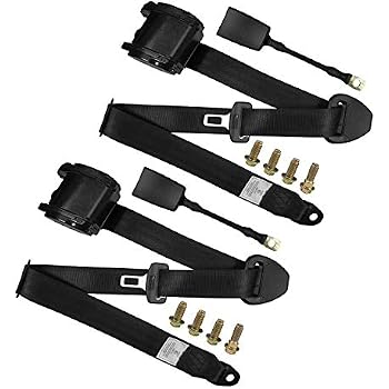 Seat Belts MOHEEN 3 Point Adjustable Universal Seat Safety Belt Harness Kit Retractable Extension Lap Seatbelt