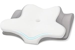 Cervical Neck Pillow, Memory Foam Pillows for Relieving Neck and Shoulder Pain, Neck Support Pillow for Side Sleepers, 2 Heig