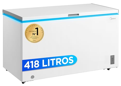 Arcon Congelador Pequeño de 418L | Congelador Horizontal Convertible a Frigorífico con Motor Inverter, Control Electrónico de Temperatura, Cestas con Asa | Arcón Silencioso 41 db Bajo Consumo