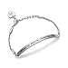 Inspirational Graduation Gifts Bracelet Bangle Motivational Mantra Quote Engraved Message for Women Teen Girls Birthday Jewelry (Always My Sister Forever My Friend - Silver)
