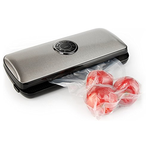 Click Here to See More Images NEXT-SHINE Food Sealer Quick Mute Operation Vacuum Storage Machine with Bag Rolls Vacuum Tube 110W Stainless Steel