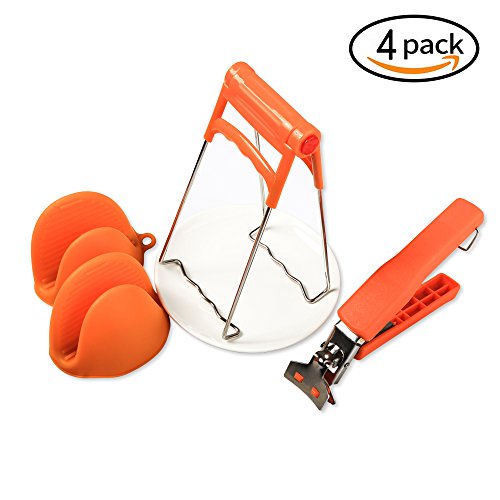 4Packs Bowl Clip+ Plate Gripper + Heat Resistant Silicone Cooking Pinch Mitts Grips , Stainless Steel Folding Retriever Lifter Tongs for Hot Dishes,Plates, Bowl Instant Pots Crockery Holder Clamp - Thumbnail 5