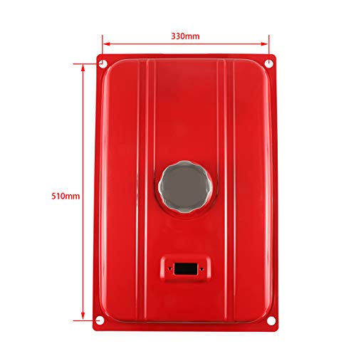HGC Universal 5 Gallon Generator Gas Fuel Tank Valve Petcock Filter Gauge Chrome Cap Engine Secondary