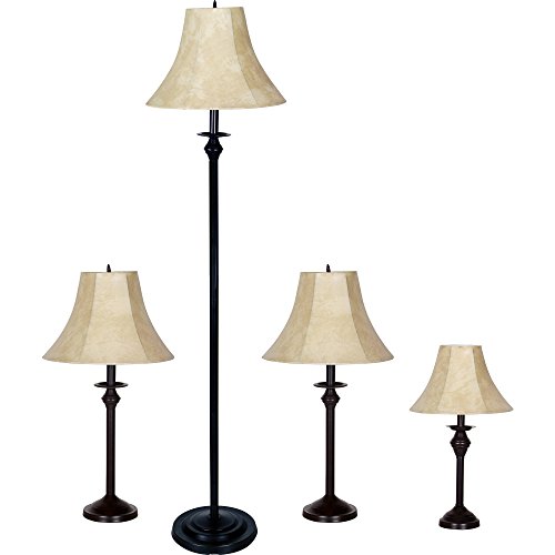 Better Homes and Gardens 4-Piece Lamp Set, Bronze Finish - Thumbnail 3