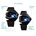 ShoppeWatch Elegant Plane Style Digital Display LED Silicone Wrist Watch Black