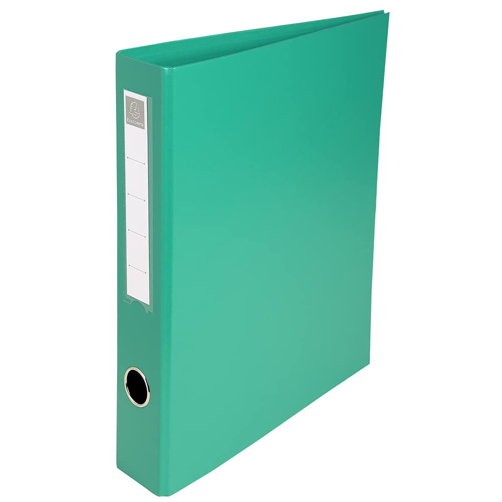 Exacompta - ref. 51643E - 1 rigid PVC binder - 4 D-rings of 40 mm on the 3rd cover - Spine 60 mm - External dimensions: 32 x 29 cm - Format to file A4 Maxi - Colour: green