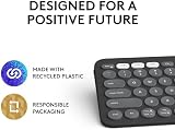 Logitech Pebble Keys 2 K380s Multi-Device Bluetooth Keyboard UK QWERTY Graphite view 12