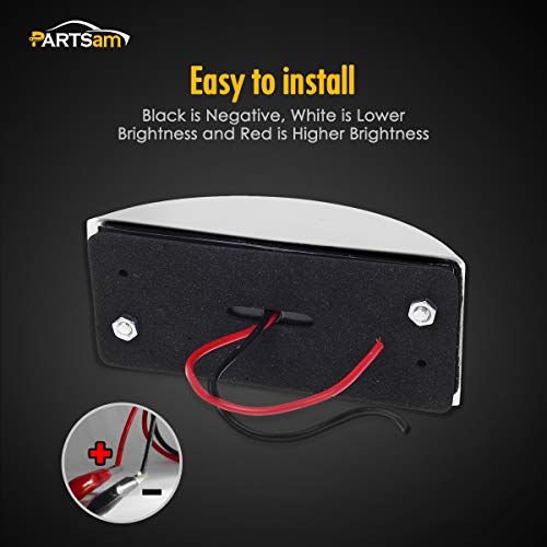 image for Partsam 4X Red Sealed Chrome Armored LED Trailer Clearance and Side Ma