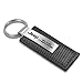 Au-TOMOTIVE GOLD Carbon Fiber Rectangular Leather Key Chain for Jeep Grand Cherokee (Black)