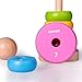 rolimate Wooden Ring Stacker Toy for Babies - Rainbow Tower - Wooden Toys Rainbow Stacking for Baby and Toddlers (Small)