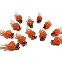 Mr_air_thai_Miniature Lot of 12 Miniature Goldfish Fairy Garden Supplies Animal Fish Figurine Furniture Dollhouse GD#019