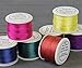 Threadart 100% Pure Silk Ribbon - 2mm White - No. 003-3 Sizes - 50 Colors