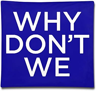 WHY DON’T WE 100% Cotton Household Decorative Throw Pillow Case Novelty Pillow Cover 18" X 18" Square