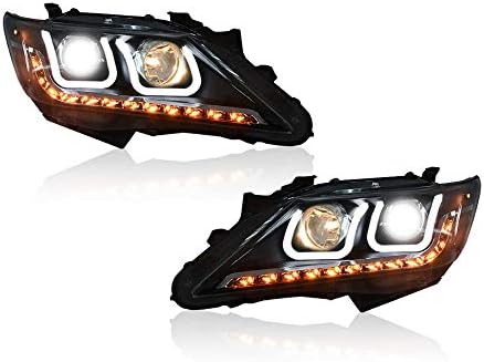 CHENSHUN Car Assembly Headlights - LED Headlights DRL Lens Double Beam Double Helium HID Q5 Complete Set - for Toyota Camry Headlights 2012-2014