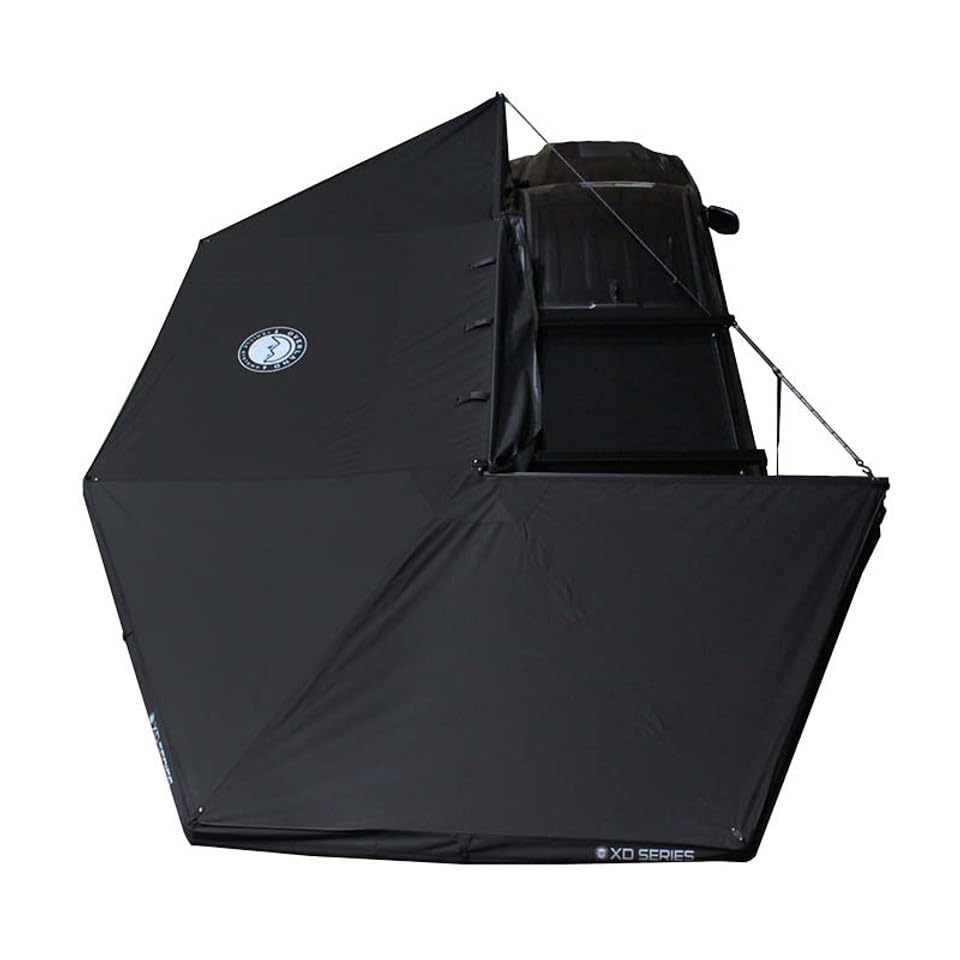 Photo 1 of Overland Vehicle Systems - XD Nomadic 270 - Awning Wall 3 W/Black Out, Passenger Side, Grey Hex, Black Trim W/Storage Bag