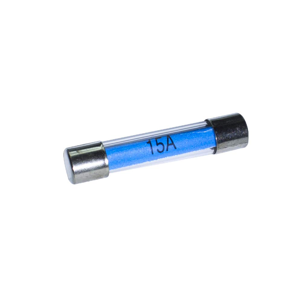 KafTon 10x Glass Fuses 15AMP Fast Acting Quick Blow Fuse - Auto Electrical - (30mm)