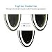 CO-Z Oval LED Lighted Bathroom Mirror, Modern Touch Dimmable Wall Mirror with Dimmer and Lights, Wall Mounted Fogless Backlit Lighted Makeup Vanity Mirror Over Cosmetic Bathroom Sink