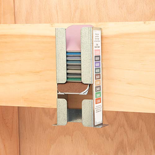 Sandpaper Dispenser for 2 inch x 2 inch Micro Mesh Abrasive Pads. Made From Galvanized Steel and