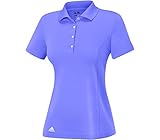 adidas Golf Women's Essentials Short Sleeve Solid Polo Shirt, Light Flash Purple, Small