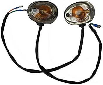 2x Moped Scooter Front Turn Signal Light GY6 50 150cc 12V 2 Pin Wire Bike