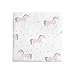 NoJo Unicorn 100% Cotton Sateen Fitted Crib Sheet, White/Pink/Silver