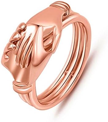 TIANNAI Women's Hand Shape Movable Stacking Rings