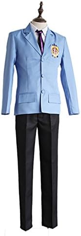 Atourcos Ouran High School Host Club Unisex Jacket Cosplay Blue Coat Costume