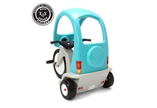 Simplay3 Kids Super Coupe Pedal Powered Ride-On Toy w/ Roof and 3-Position Seat