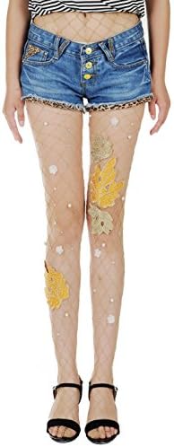 Transfertex Fashion Handmade Fishnet Stockings Fairy Hollow Stretchy Tights Seamless Sexy Net Pantyhose Women Leaf