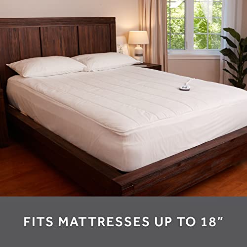 Sunbeam Restful Quilted Heated Mattress Pad Full, White Pricepulse