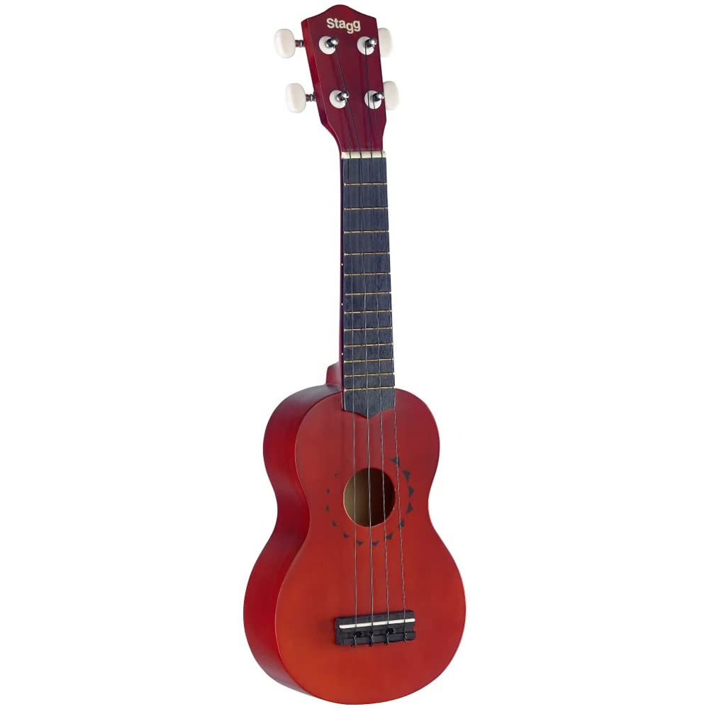 Stagg Traditional Soprano Ukulele with Tattoo Design - Natural Finish