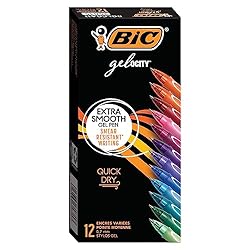 BIC Gel-ocity Quick Dry Assorted Colors Gel Pens