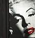 DRFLYCOOL Marilyn Monroe Shower Curtain Decor Black Background Bathroom Curtain,Waterproof Polyester Bath Curtain with Hooks