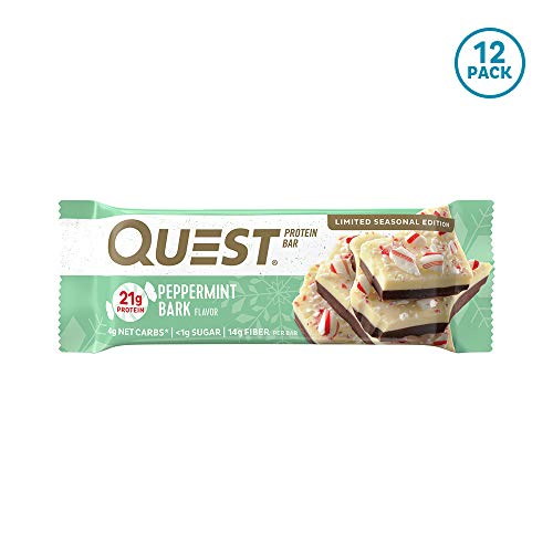 Quest Nutrition Protein Bar, Peppermint Bark, 12 Count